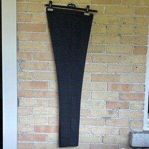NWT Robert Kitchen Black and Royal Blue Checkered Pants